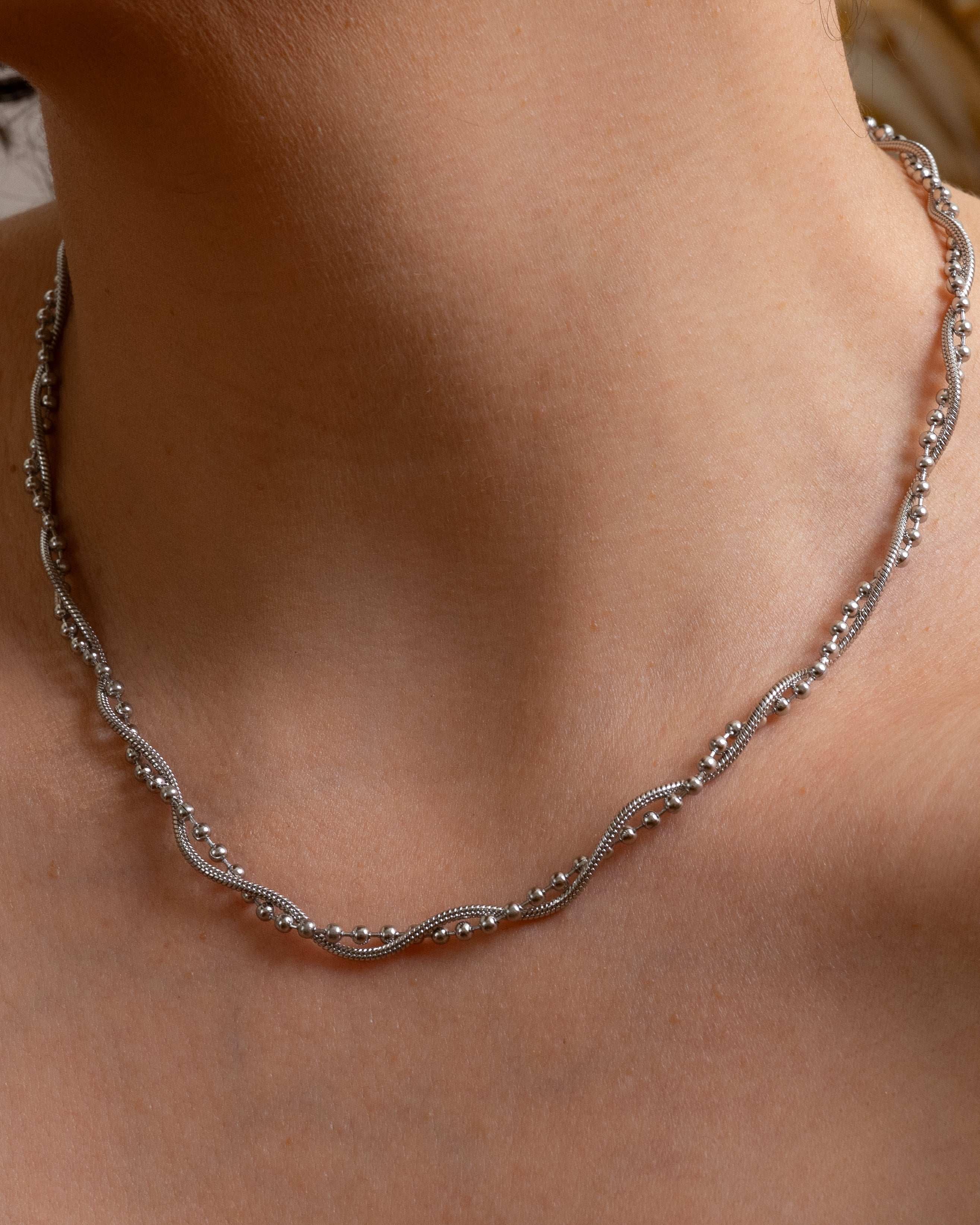 Silver Twine Chain Necklace