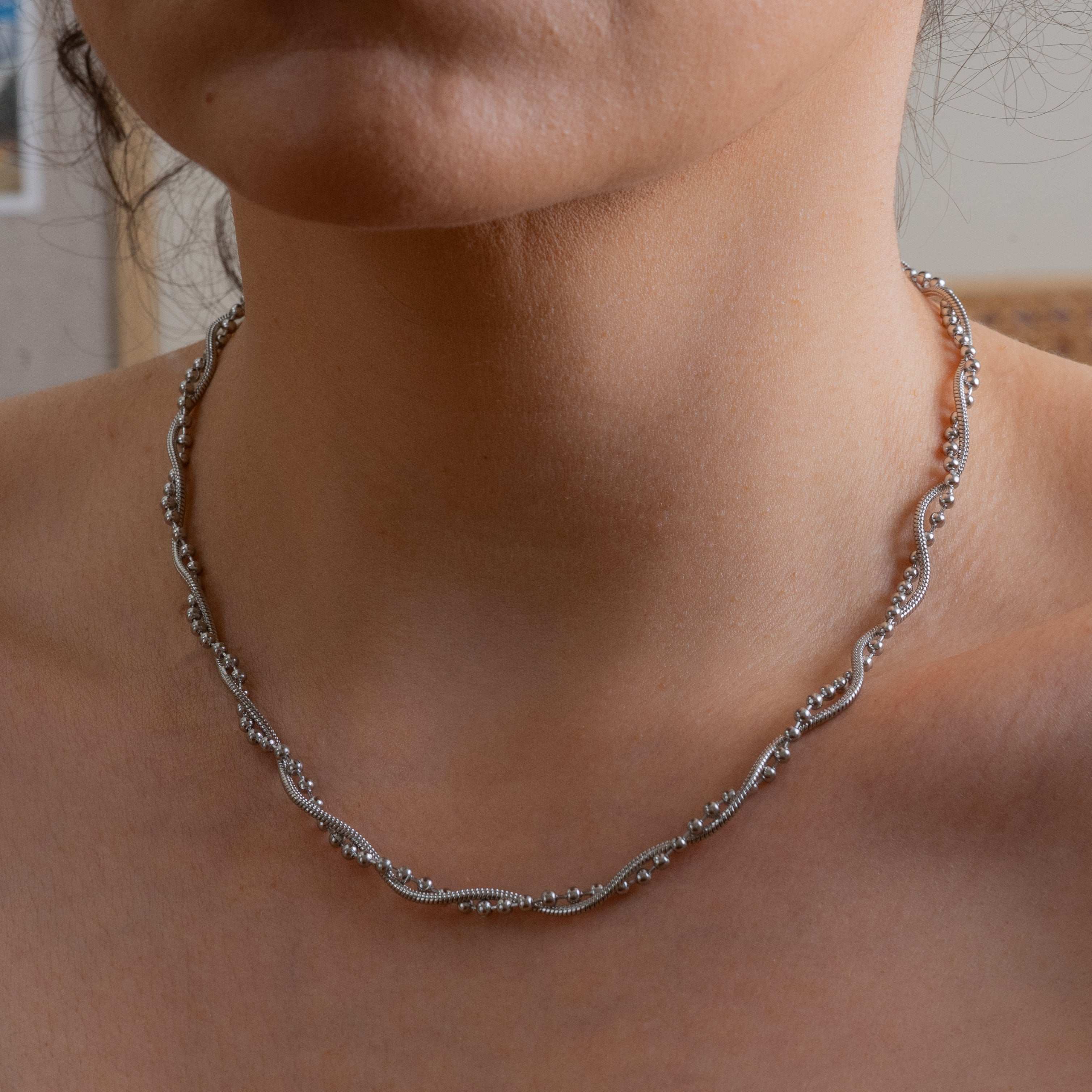 Silver Twine Chain Necklace