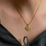Gold Vergina Sun Necklace