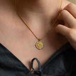 Gold Vergina Sun Necklace