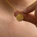Gold Vergina Sun Necklace