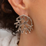 Silver Coral Earrings