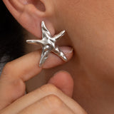 Silver STARFISH earrings