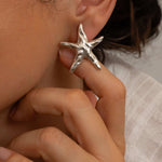 Silver STARFISH earrings