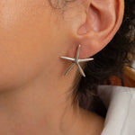 Silver STARFISH earrings
