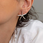 Silver STARFISH earrings