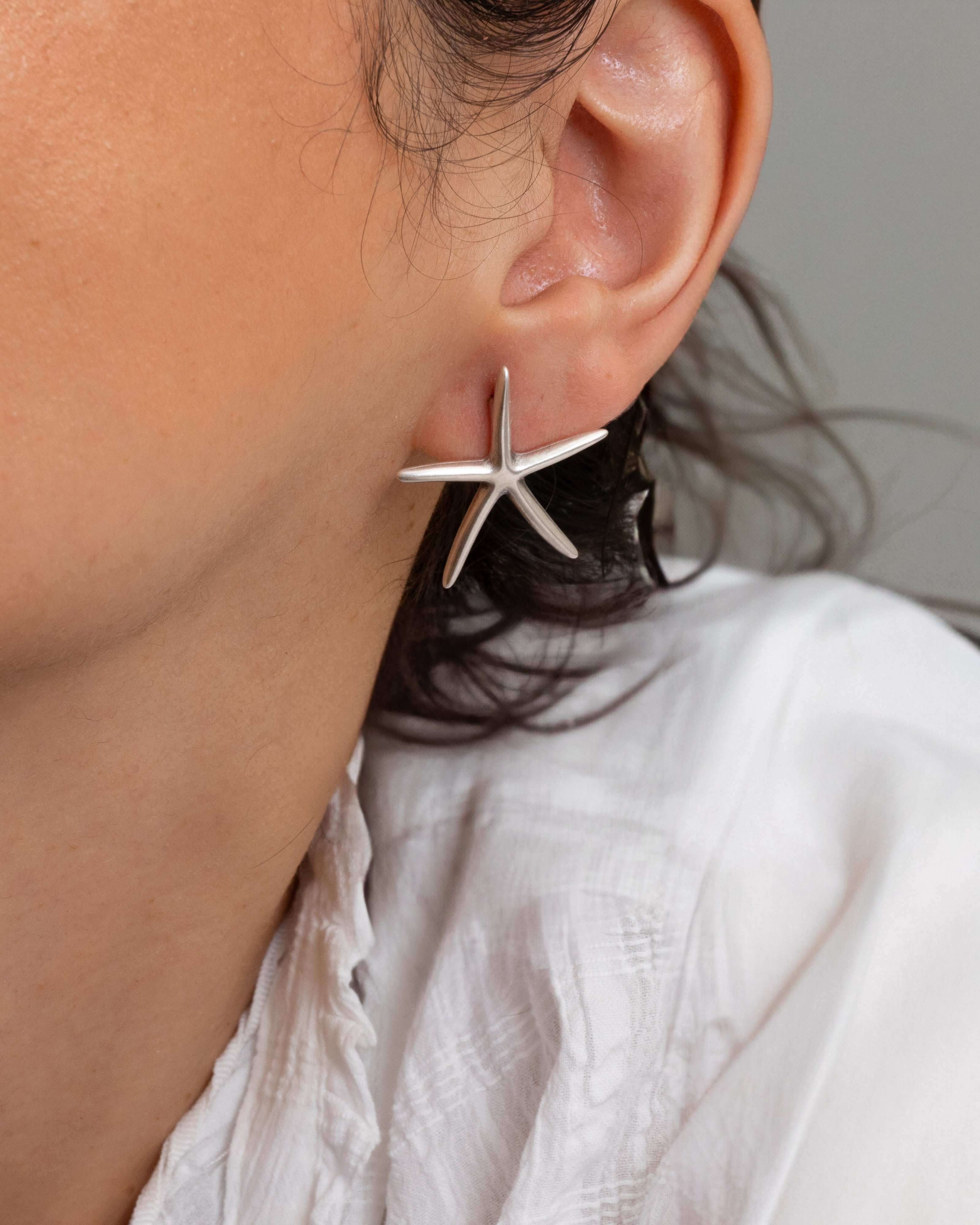 Silver STARFISH earrings