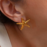 Gold STARFISH earrings