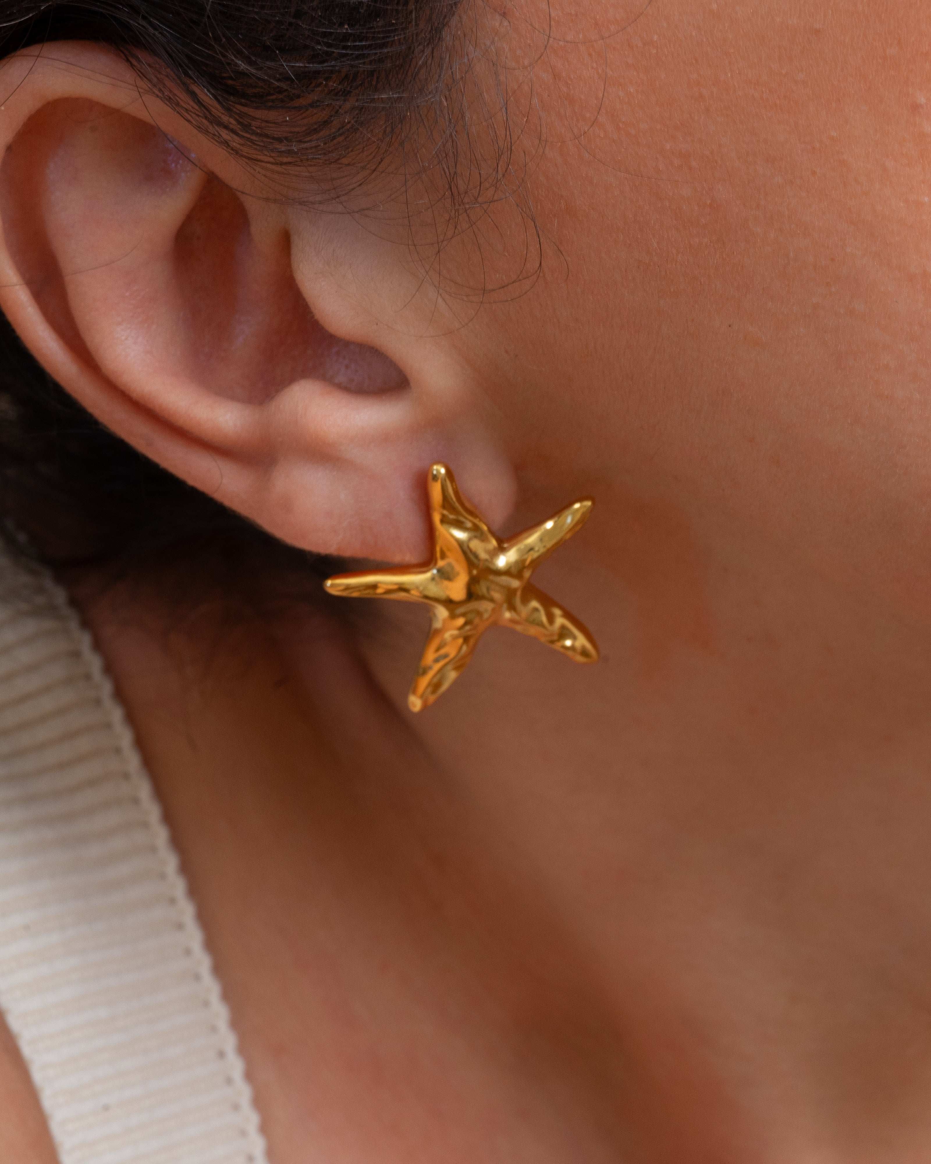 Gold STARFISH earrings