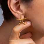 Gold STARFISH earrings