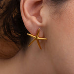 Gold STARFISH earrings