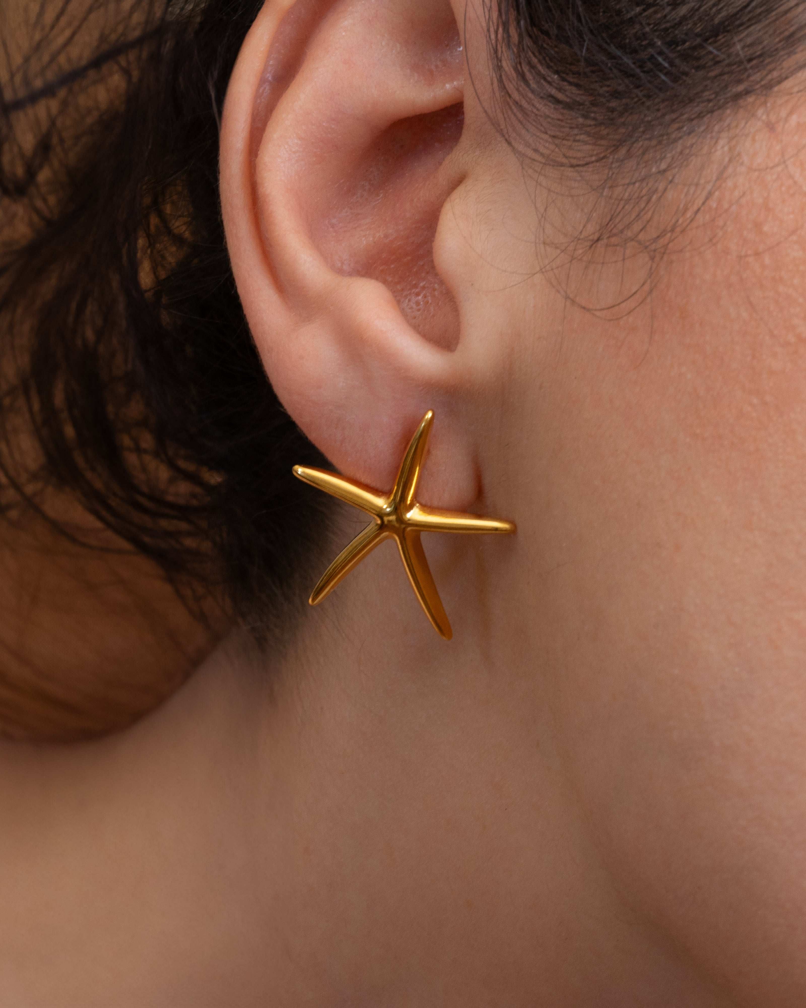 Gold STARFISH earrings