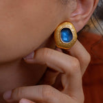 Gold Limpet Shell Stud Earrings