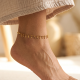 Gold Vertical Bar Chain Anklet