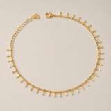 Gold Vertical Bar Chain Anklet