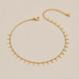 Gold Vertical Bar Chain Anklet