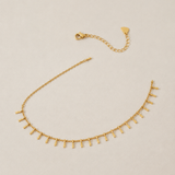 Gold Vertical Bar Chain Anklet