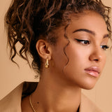Modern Gold Open Hoop Earrings