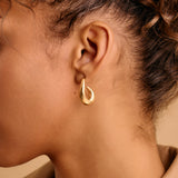 Modern Gold Open Hoop Earrings