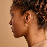 Modern Gold Open Hoop Earrings