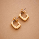 Square Gold Hoop Earrings
