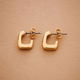 Square Gold Hoop Earrings
