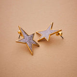Gold Star Glitter Earrings
