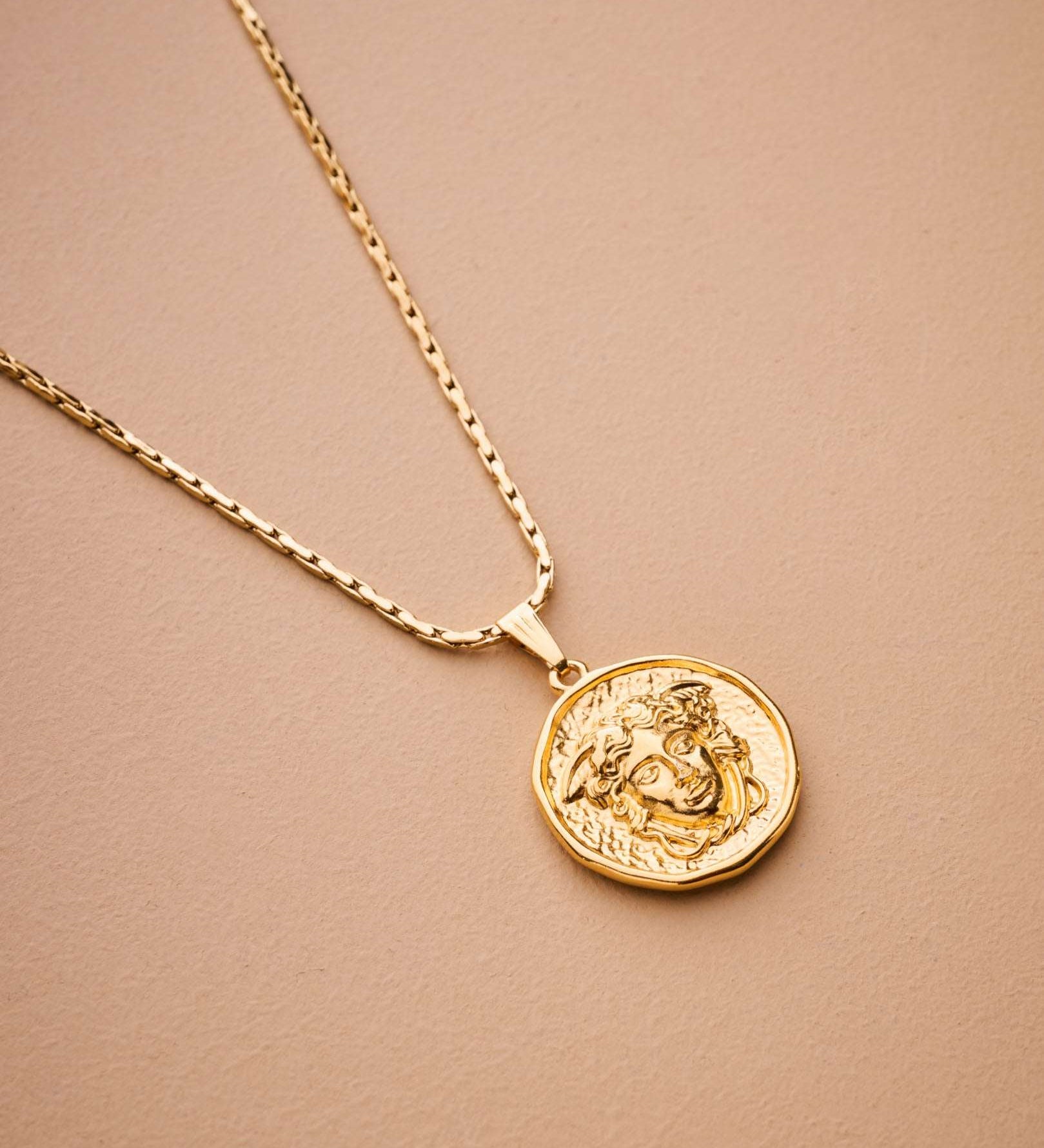 Gold Medusa Necklace
