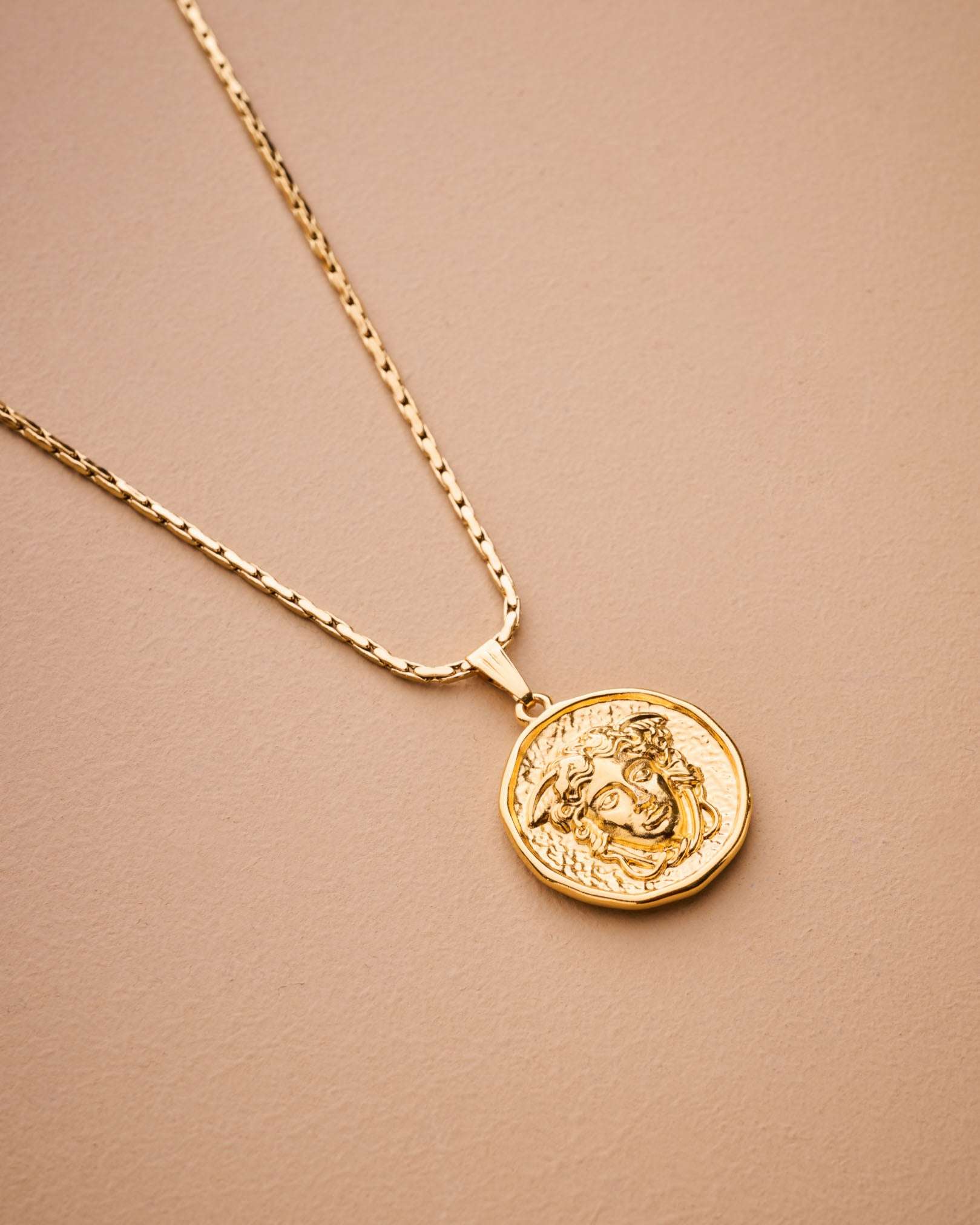 Gold Medusa Necklace