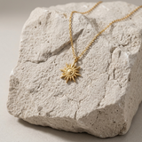 Gold Sun Pendant Necklace