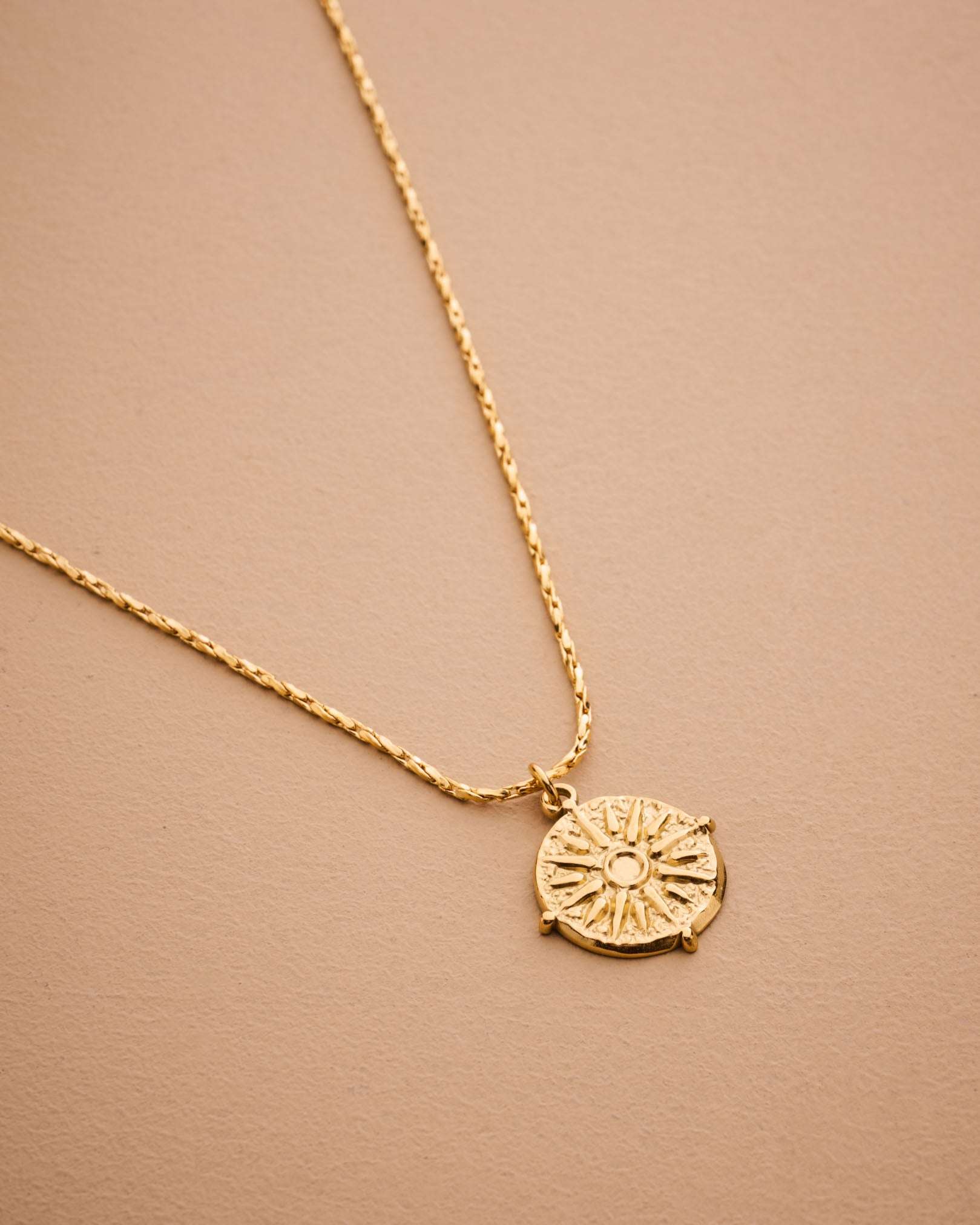 Gold Vergina Sun Necklace