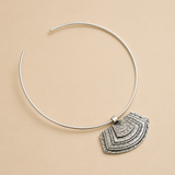 Silver Berber Tuareg Statement Collar Torque Necklace