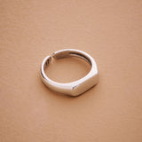 Silver Rectangular Signet Ring