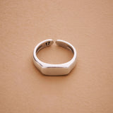 Silver Rectangular Signet Ring