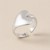 Silver Wrap Heart Pinky Ring