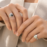 Silver Wrap Heart Pinky Ring