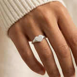 Silver Signet Heart Ring