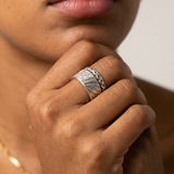 Silver Hammered Ring