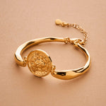 Gold Medusa Cuff Bracelet
