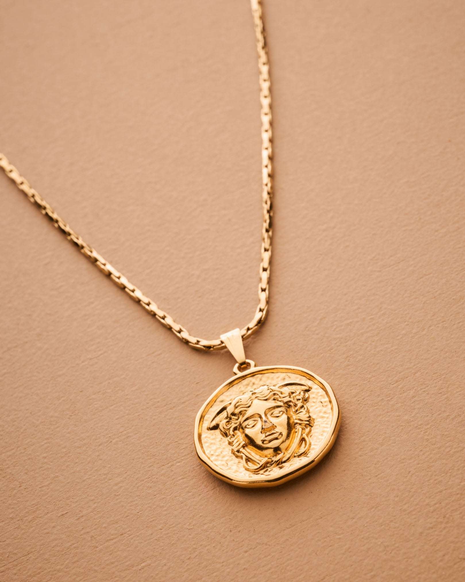 Gold Medusa Necklace