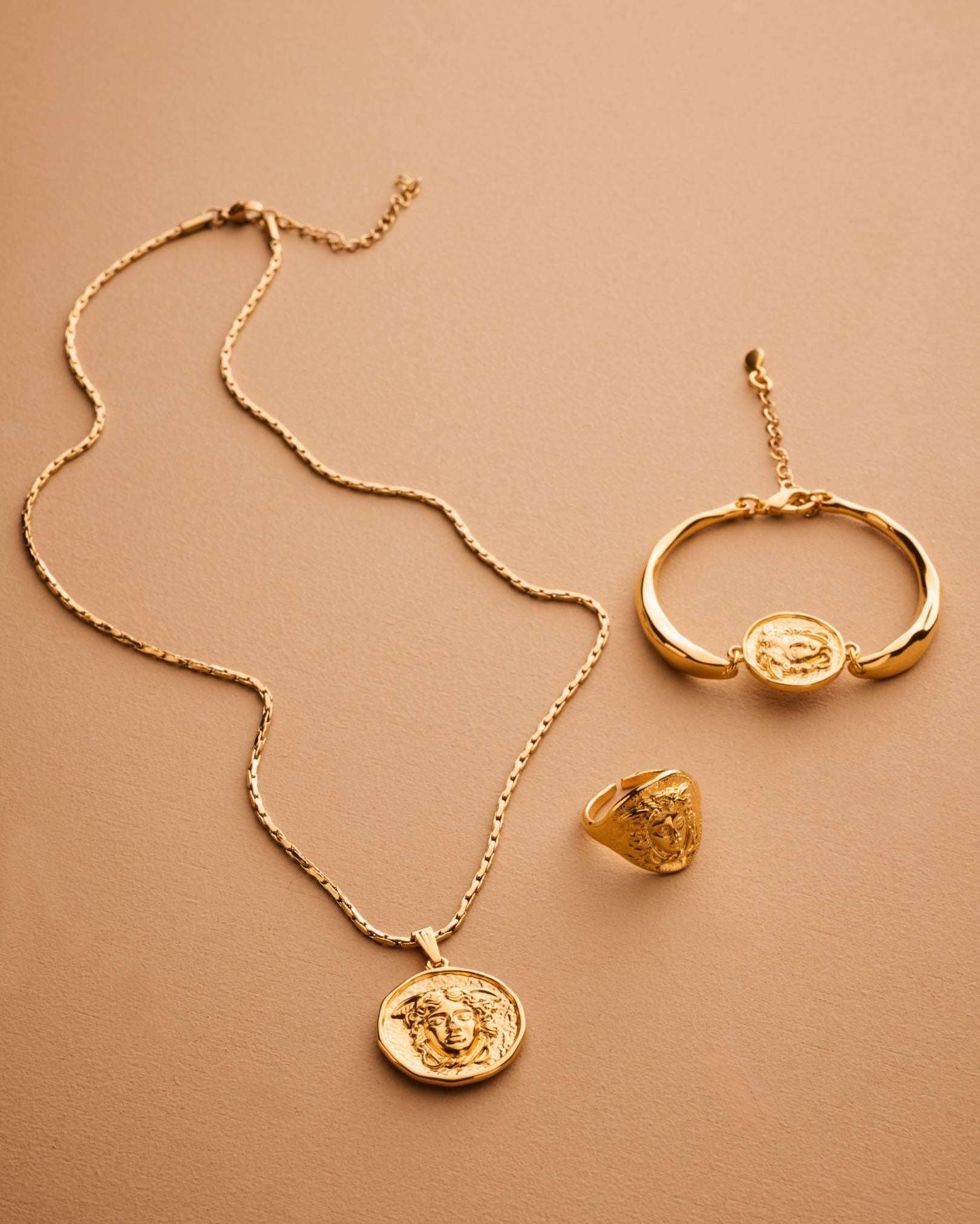 Gold Medusa Necklace