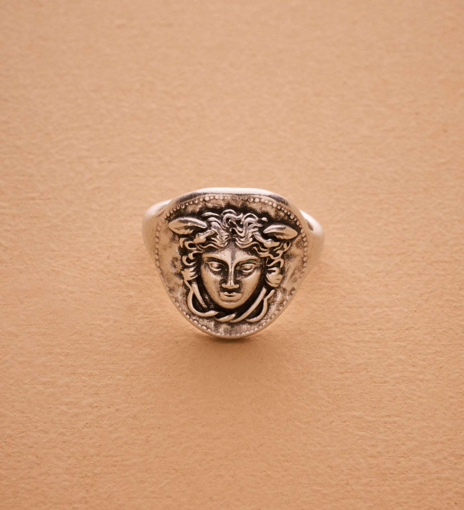 Silver Medusa Ring