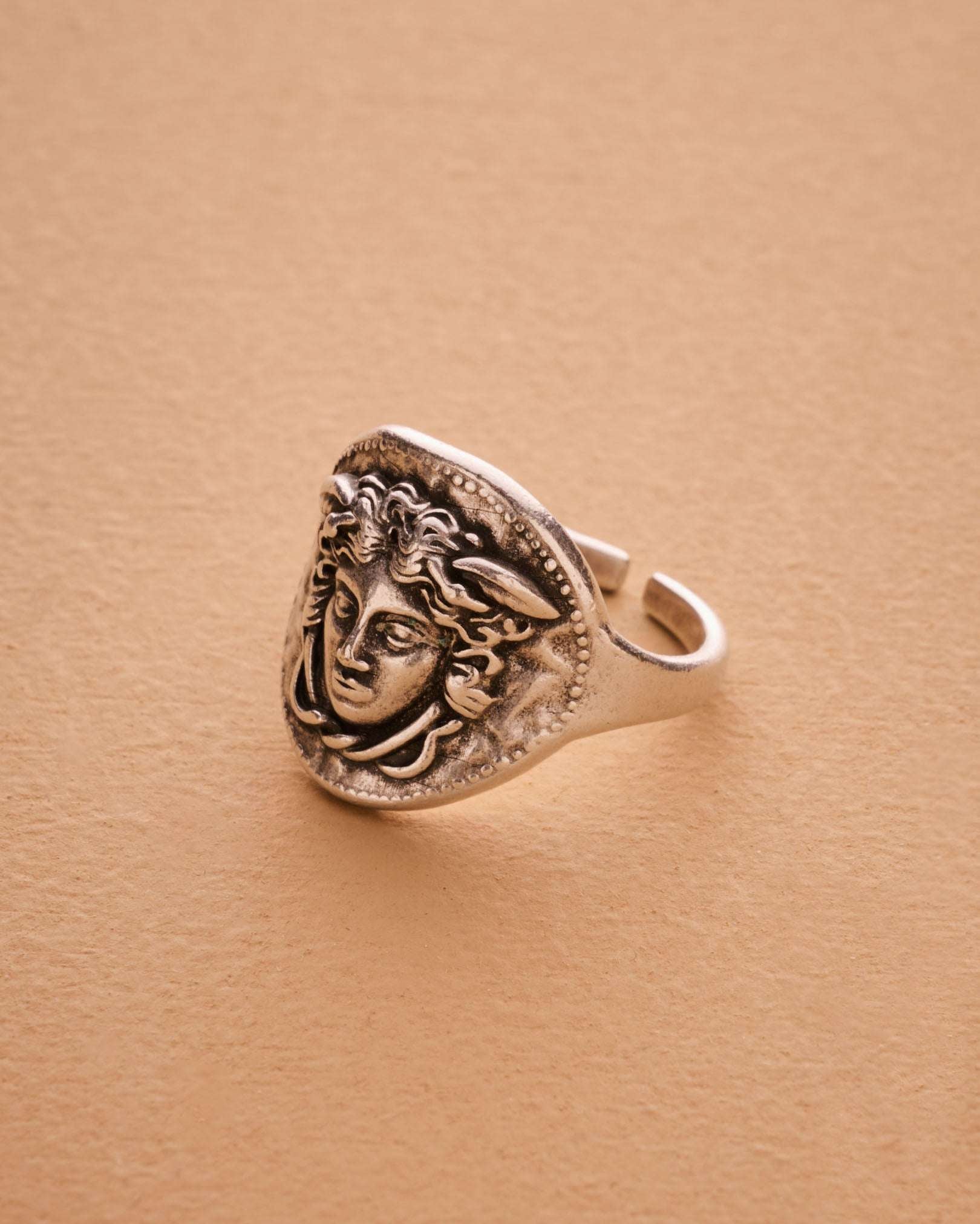 Silver Medusa Ring