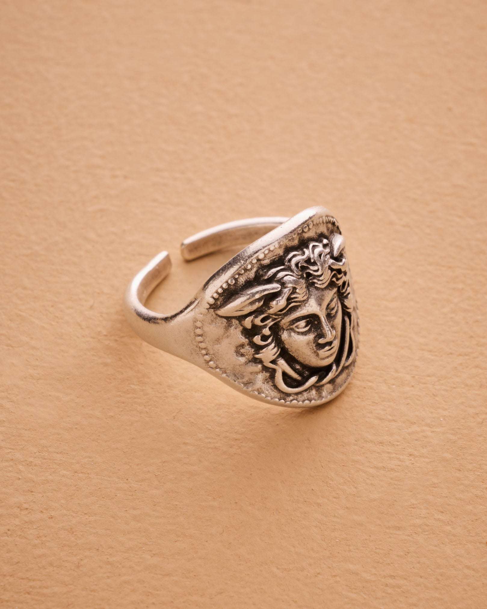 Silver Medusa Ring