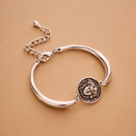 Silver Medusa Cuff Bracelet