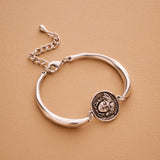 Silver Medusa Cuff Bracelet