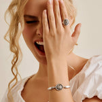 Silver Medusa Cuff Bracelet