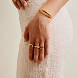 Gold Soft Asymmetric Ring