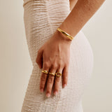Gold Soft Asymmetric Ring