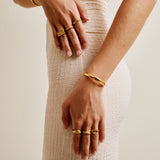 Gold Soft Asymmetric Ring